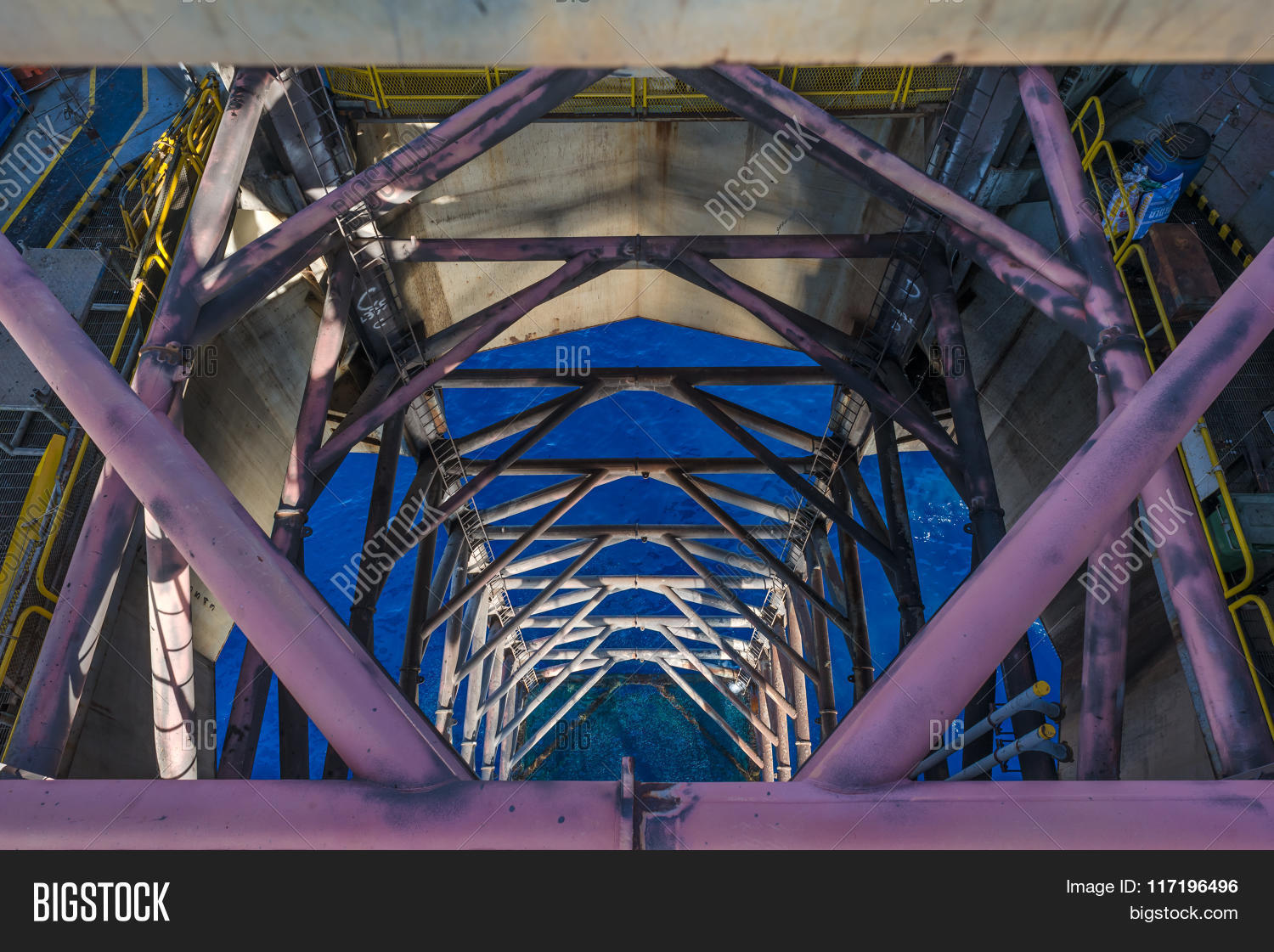 Jack Oil Rig Leg Blue Image & Photo (Free Trial) | Bigstock
