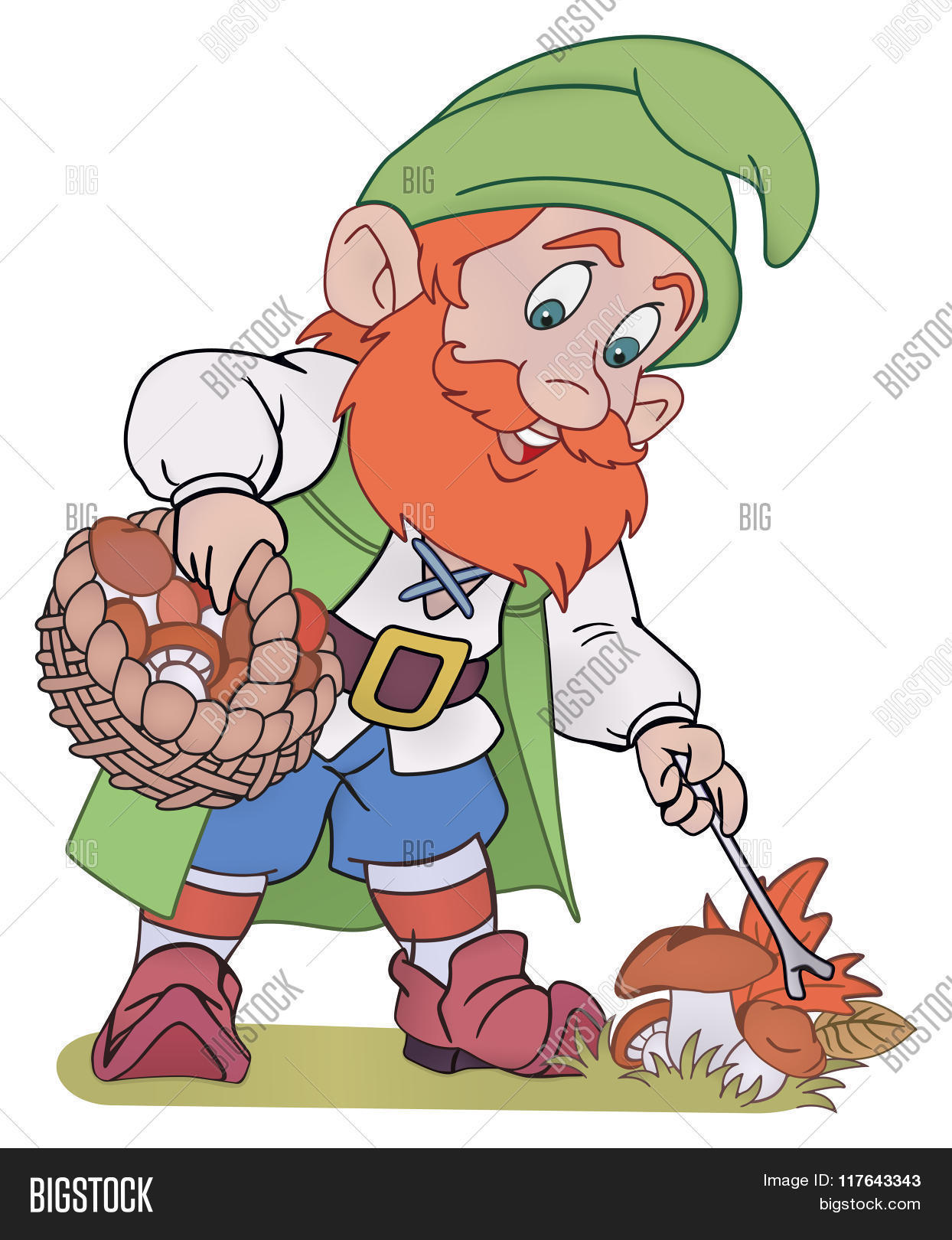 Gnome Basket Vector & Photo (Free Trial) | Bigstock