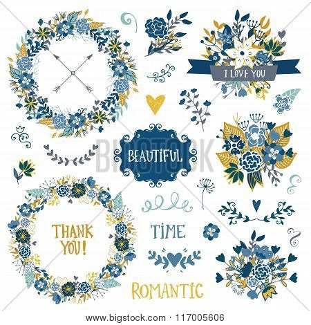 Wedding vintage elements collection