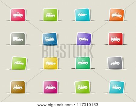 Cars simply icons