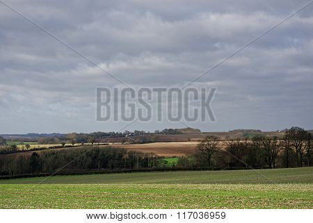 Winter In The Lincolnshire Wolds,uk