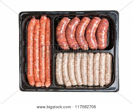 Vacuum Package Of Sausages.