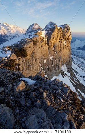Foratata peak in the Pyrenees, Tena Valley, Huesca, Aragon, Spain.