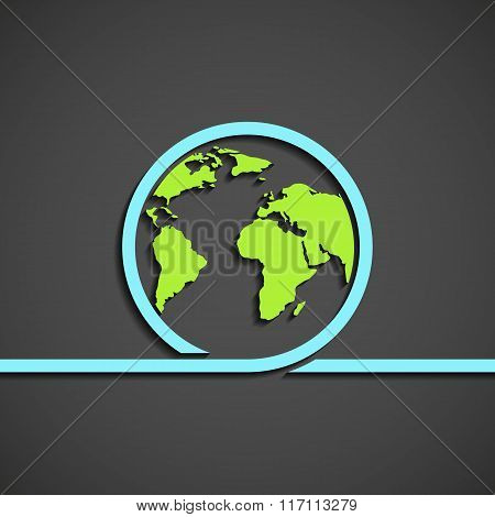 Icon Planet Earth.