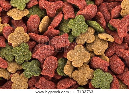 closeup dog food background. animal. food animal