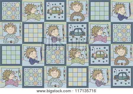 texture sleeping boy