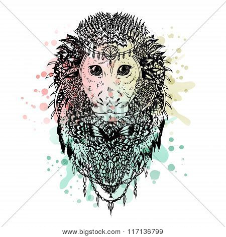 Graphic vector monkey abstract design