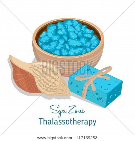 Spa Theme Object On White Background.