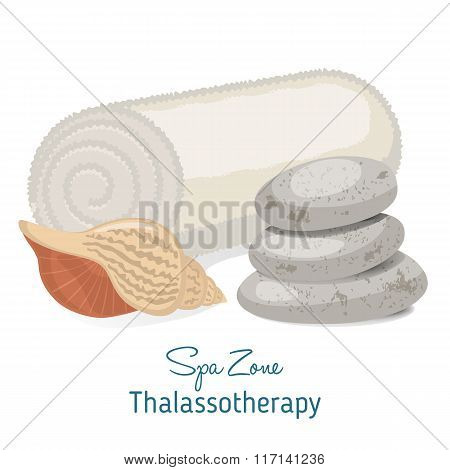 Spa Theme Object On White Background.