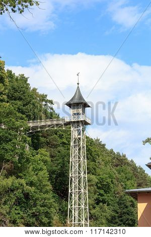 Historical Bad Schandau Elevator To Ostrau In Saxon Switzerland