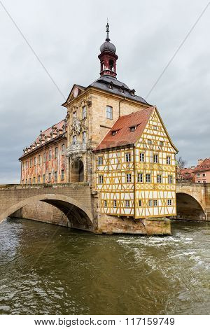 Altes Rathaus Or Old Town Halll In Bamberg, Germany