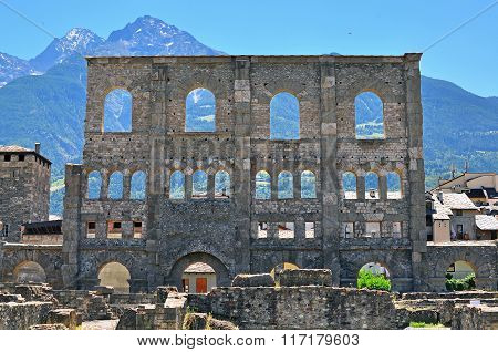Roman Ruins Of Aosta