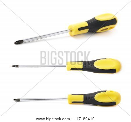 Crosshead screwdriver isolated