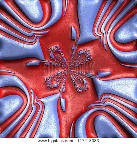 Duocolor Embossed Pattern On Leather