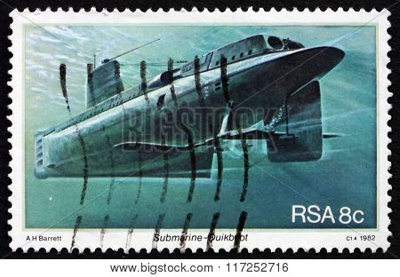Postage Stamp South Africa 1982 Submarine