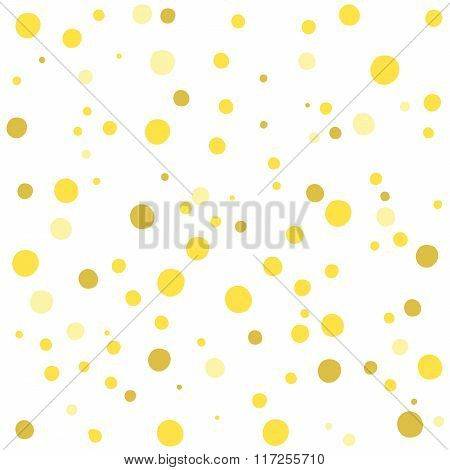 Trendy Golden circle dots isolated on white background. vector geometric pattern illustration.