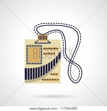 ID badge flat color vector icon