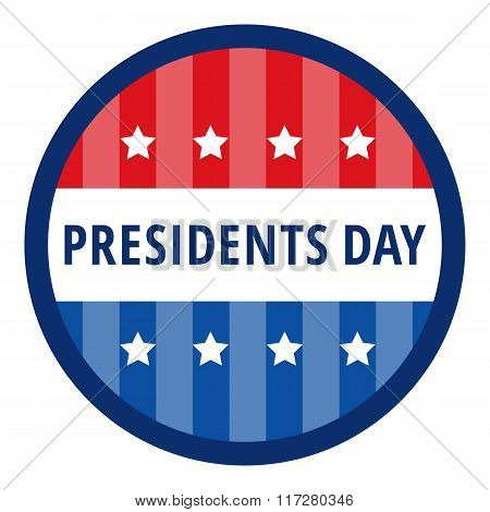 Badge greetings for Presidents day