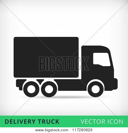 Truck flat vector icon