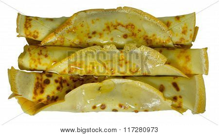 Pancakes, Isolated On White Background