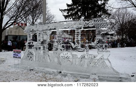 Plymouth Ice Festival Sculpture