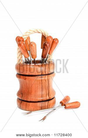 Et sæt gafler til Fondue