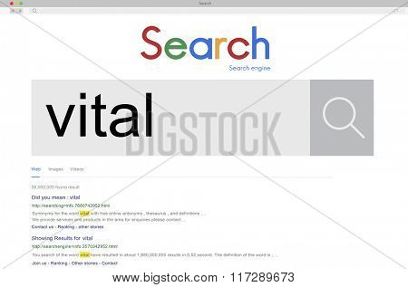 Vital Vitality Live Critical Active Essential Important Concept
