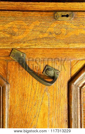 In The Travedona Monate   Brown Knocker A  Door Curch