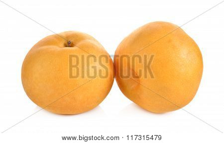 Snow Pear Or Fengsui Pear On White Background