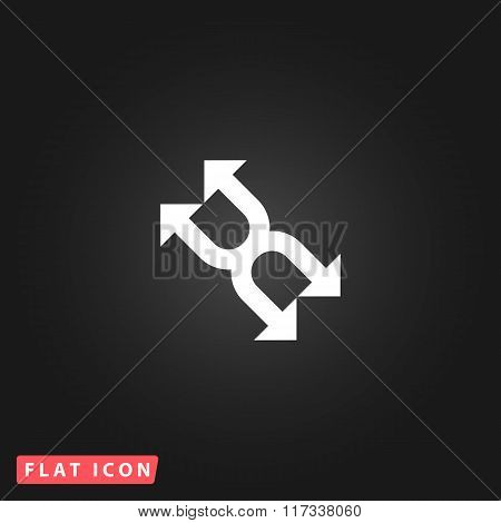 fourfold Arrow - Vector icon isolated