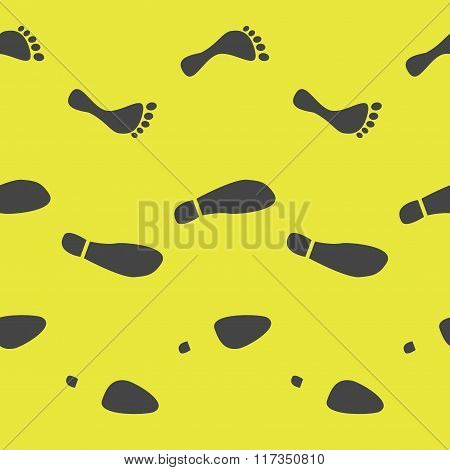 Set of  footprints shoes