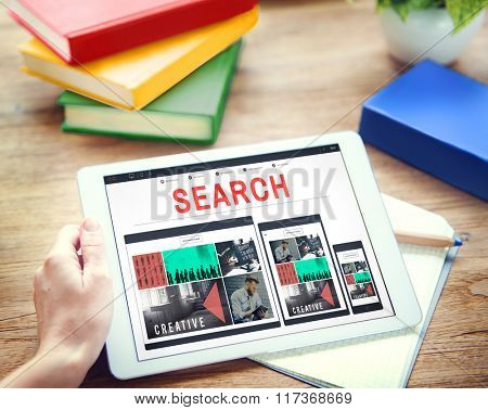 Search Searching Exploration Discover Inspect Finding Concept