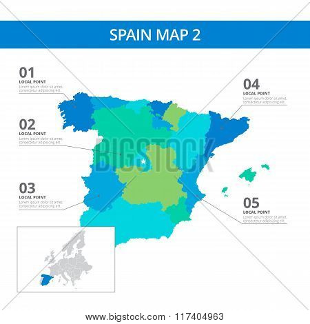 Spain map template 2