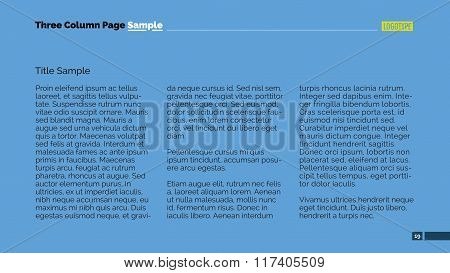 Three columns page sample