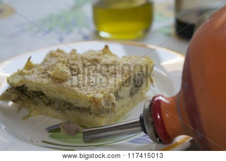 Timbale Of Potatoes Stuffed With Vegetables