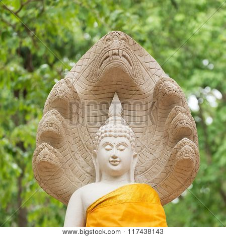 Buddha Statue In Wat Umong, Chiang Mai, Travel Thai Temple In Northern Thailand, Thailand