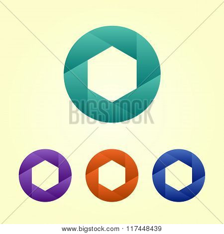 Shutter Color Icons On Yellow Background