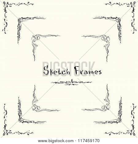 Sketch Frame Collection Hand Draw Vintage