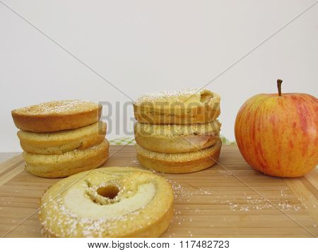 Apple rings pancake