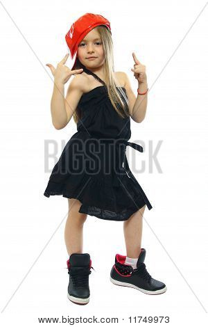 pikkutyttö eristetty valkoinen