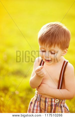 Sunny portrait of child