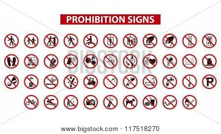Prohibition signs