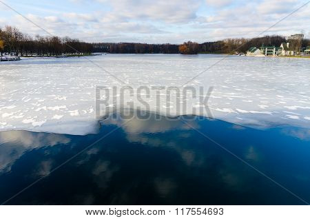 Svisloch River Flows In Minsk And Creates Scenic Spots. Belarus.