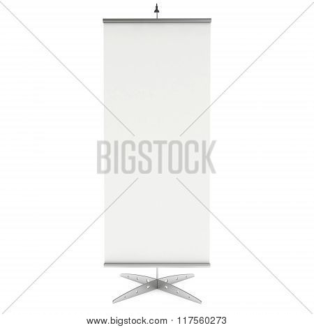 Blank Roll Up Banner Stand. 3D