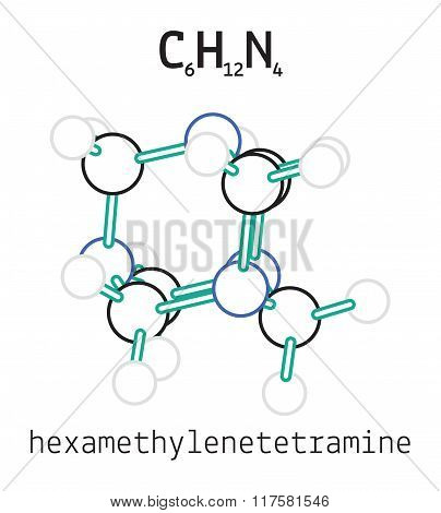 C6H12N4 hexamethylenetetramine molecule