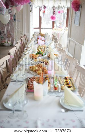 Birthday Or Baby Shower Decor Table Setting