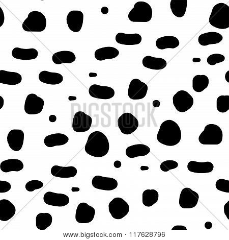 Vector Hand-painted Seamless Pattern With Cheetah, Leopard Dots, Doodle