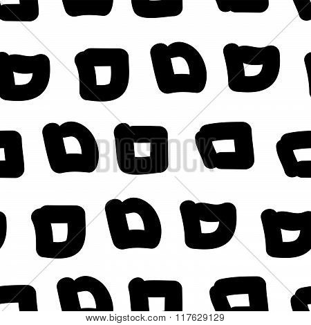 Vector Hand-painted Seamless Pattern With Square, Doodle