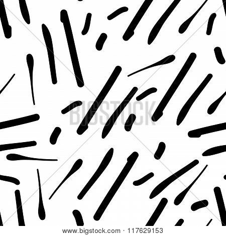 Vector Hand-painted Seamless Pattern With Abstract Doodles Lines