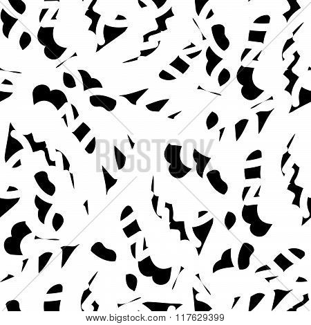 Vector Hand-painted Seamless Pattern With Abstract Doodles Lines